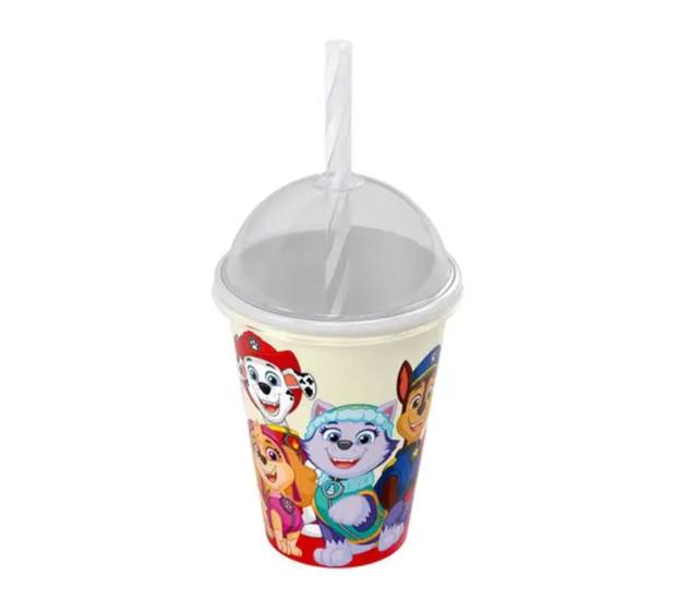 Imagem de Copo Shake com Canudo Patrulha Canina 280ml Plasútil