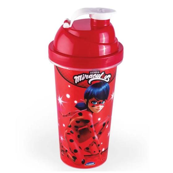 Imagem de Copo shake ladybug com tampa abre facil 580 ml - plasutil