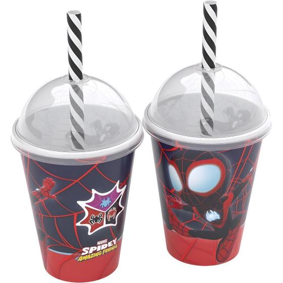 Imagem de Copo Shake Spidey Miles Morales 280 Ml Preto