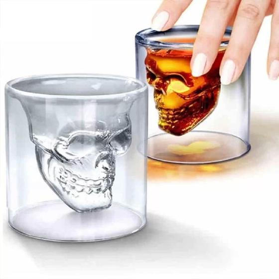 Imagem de Copo Shot Caveira - 75ml Tequila/Whisky Cristal