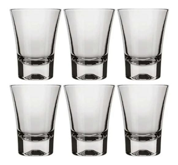 Imagem de Copo Shot Tequila Dose Cachaça Nadir 60 Ml Kit Com 6 Unid