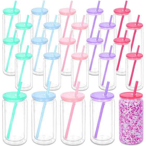 Imagem de Copo Snowglobe Acrílico Maucircol 480ml - Pacote com 25 Acessórios