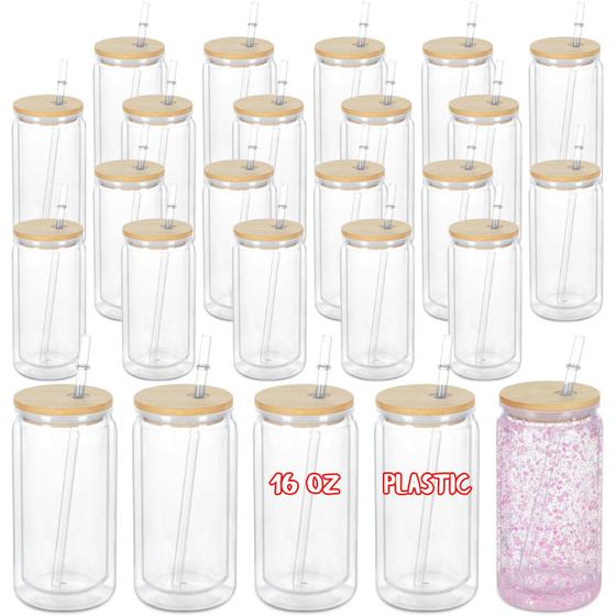 Imagem de Copo Snowglobe Maucircol 500ml (25 Unidades) - Com Tampa de Acrílico