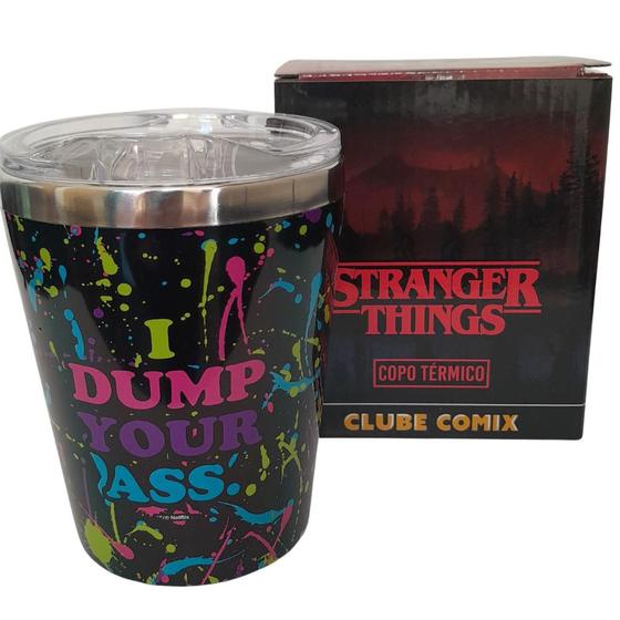 Imagem de Copo Stranger Things Semi-térmico 400ml Com Tampa Para Viagem Oficial Netflix