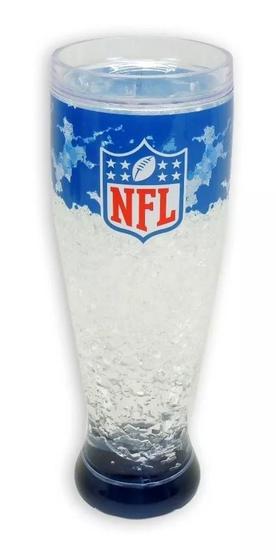 Imagem de Copo Taça Chopp Pilsner NFL Azul Gel Congelante 450ML