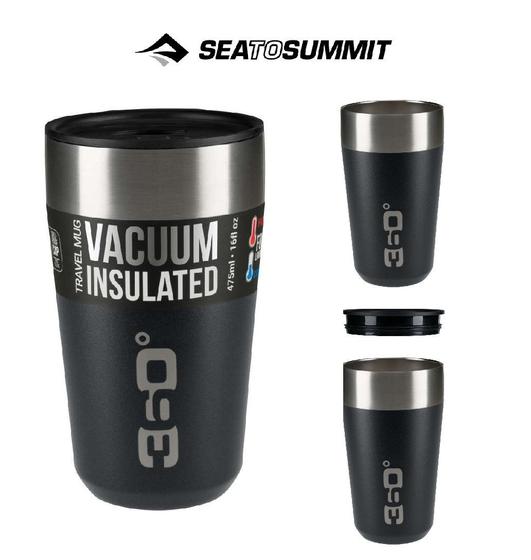 Copo Térmico 360 Sea To Summit Copo Térmico 360º com Tampa 475ml Sea To Summit Aço Inox - Copos