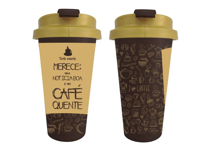 Menor preço em Copo Termico 500 ML Cerigrafado - Café Todo Mundo Merece
