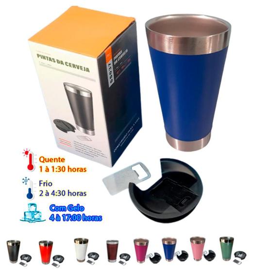 Imagem de Copo Térmico 502 Ml Com Tampa E Abridor - Quente Ou Frio