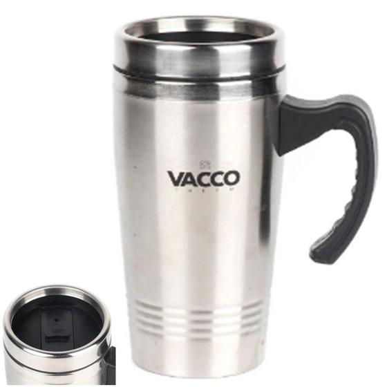 Imagem de Copo Térmico Aço Inox 450ml Vacco Com Tampa Beber Liquido