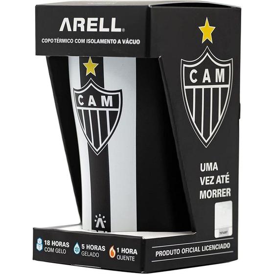 Imagem de Copo Térmico Arell Atlético Mg Galo Doido 500ml Com Tampa