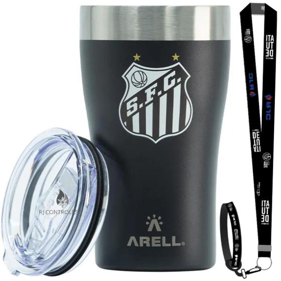 Imagem de Copo Térmico Arell Tulip Pint Inox 500ml São Paulo Palmeiras Corinthians Santos