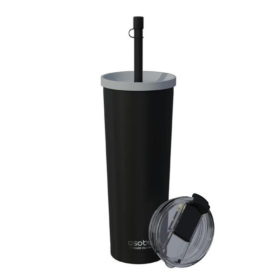 Imagem de Copo Térmico Asobu Ocean 800mL em Aço Inoxidável com Tampa e Canudo