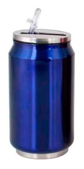 Imagem de Copo Térmico Azul Em Aço Inox Com Tampa E Bico 250ml