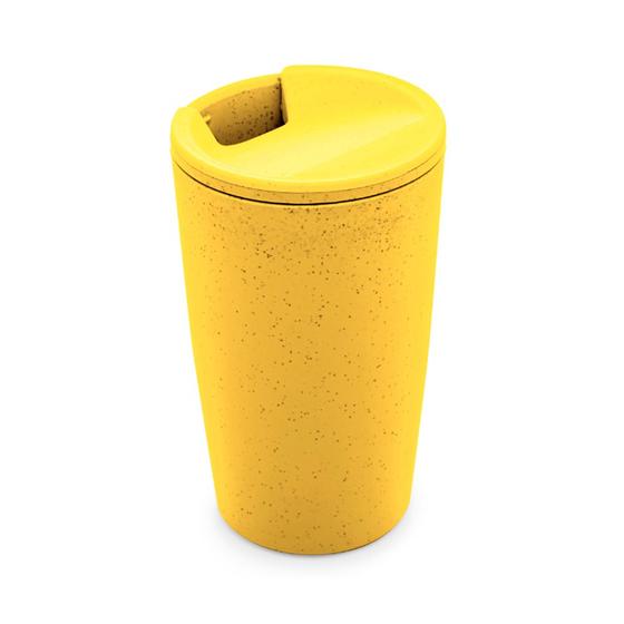 Imagem de Copo térmico bambu e pp com dupla parede 500ml amarelo lyor