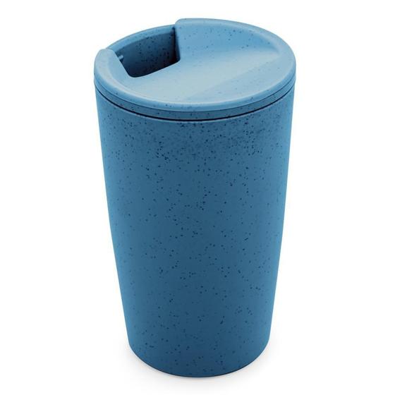 Imagem de Copo Térmico Bambu E Pp Paredede Dupla Com Tampa Azul 500Ml - LYOR