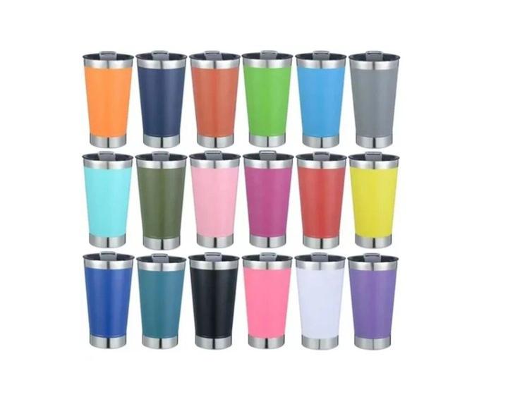 Imagem de Copo Térmico com abridor Inox - VERDE capacidade 473ml