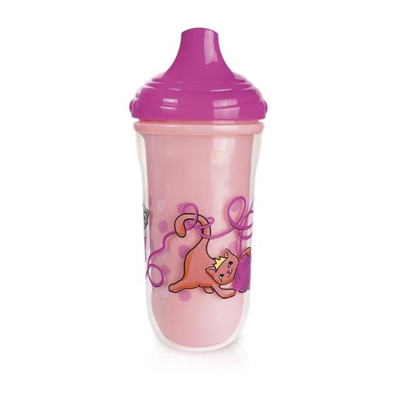 Imagem de Copo Térmico Com Bico Rígido Rosa Nuby 270ml NB10183/086