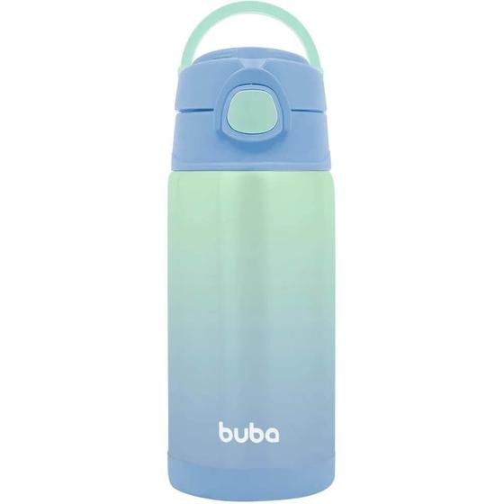 Imagem de Copo termico com canudo azul degrade 400ml buba