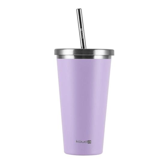 Imagem de Copo Térmico Com Canudo Lilás 570Ml Kouda