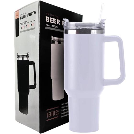 Imagem de Copo Térmico Com Isolamento De Aço Inoxidável 1200ml De Grande Capacidade