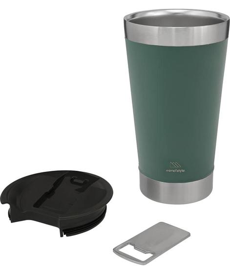 Imagem de Copo Termico Com Tampa Cerveja Chopp Inox Parede Dupla 500ml - Mimo Style