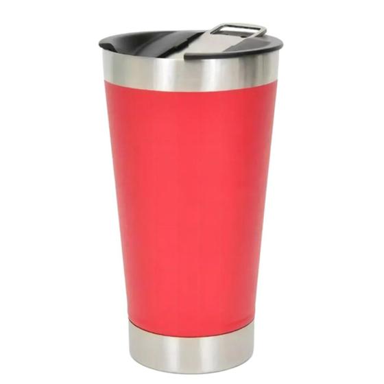 Imagem de Copo Térmico com Tampa E Abridor 473ml Cerveja Café Inox Beer Cup Gelada Quente Caneca