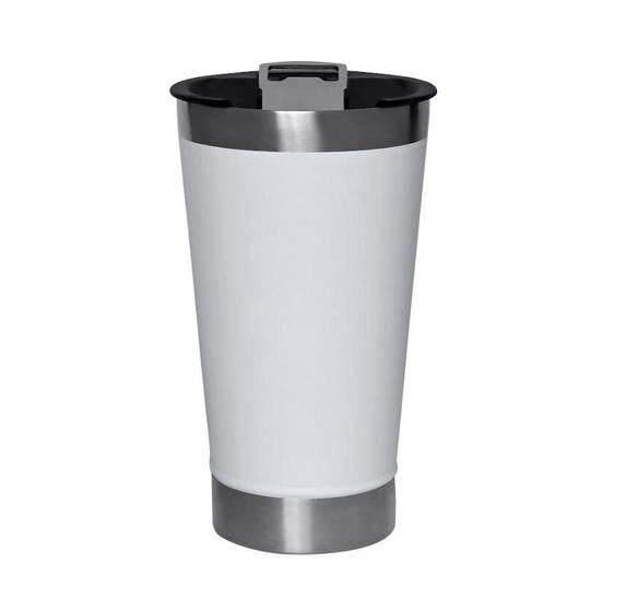 Copo Térmico com Tampa Inox White Cerveja 500 ml Mimo Style Menor preço em Copo Térmico com Tampa Inox White Cerveja 500 ml Mimo Style