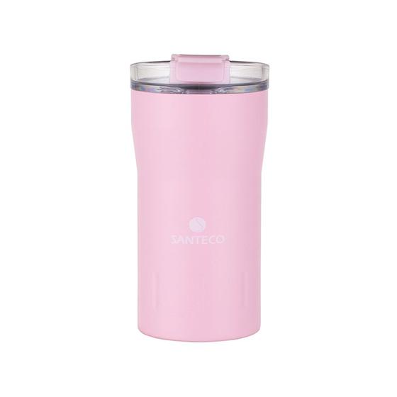 Imagem de Copo Térmico com Tampa Kariba 350 ml Rosa Sakura SANTECO