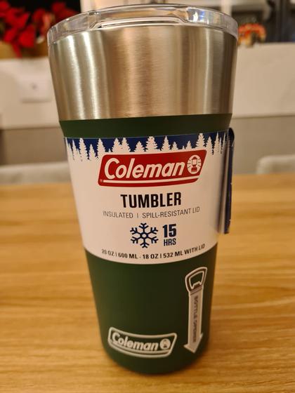 Imagem de Copo Térmico com Tampa Verde Coleman 600 ml igual ao Stanley