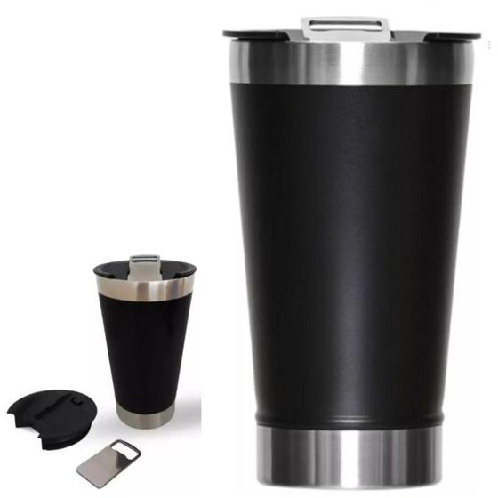 Imagem de Copo Térmico Copo Térmico Com Tampa E Abridor Para Cerveja - A.R Variedades MT