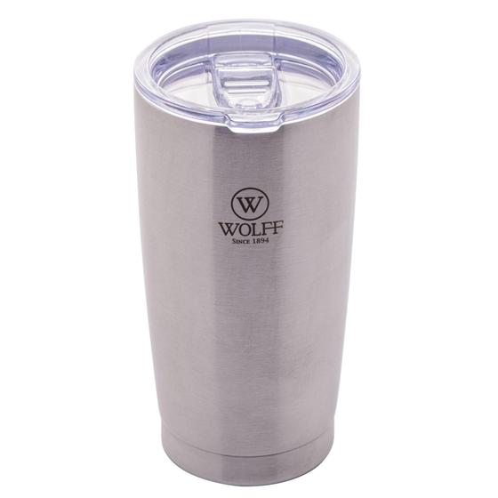 Imagem de Copo Térmico de Aço Inox Parede Dupla com Tampa 600ml - Wolff