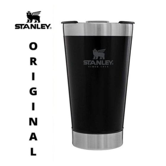 Imagem de Copo Térmico de Cerveja C/ Tampa Stanley 473ml - Preto ORIGINAL 