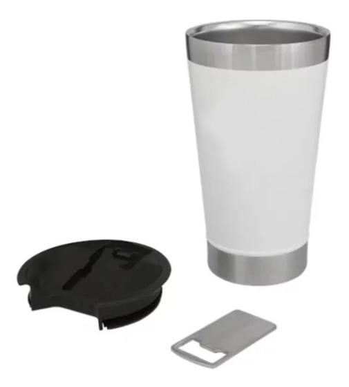 Imagem de Copo Térmico De Cerveja Inox 500 Ml Branco