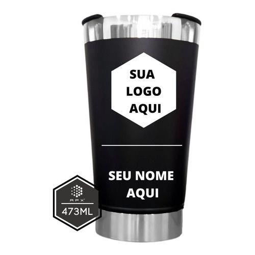 Copo Térmico de Cerveja inox Com Tampa e Abridor Personalizado