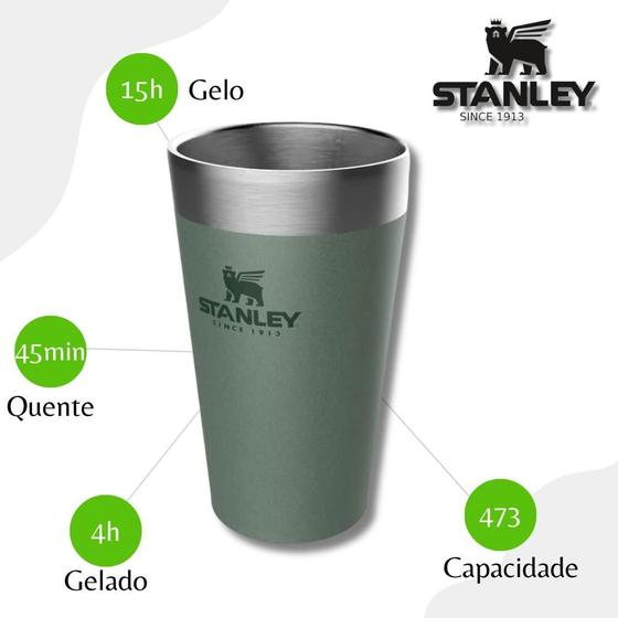 Imagem de Copo Térmico De Cerveja Sem Tampa Stanley 473ml - Green