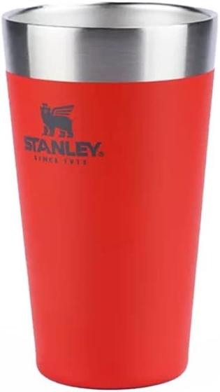 Imagem de Copo térmico de cerveja sem tampa, Stanley, Flame Red  473ml