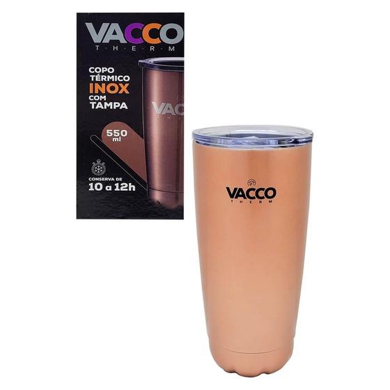 Imagem de Copo Termico de Inox Com Tampa que Mantem Temperatura 550ML Vacco