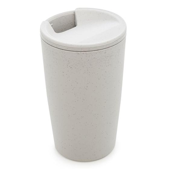 Imagem de Copo Térmico Em Bambu Parede Dupla Com Tampa Branco 500ml