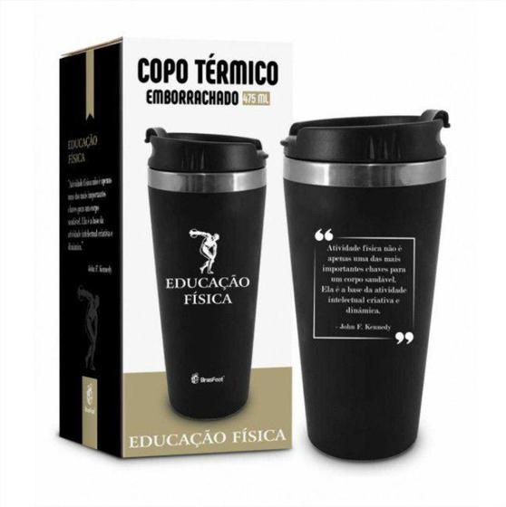 Copo Térmico Emborrachado Curso Educação Fisica 450ml Brasfoot Menor preço em Copo Térmico Emborrachado Curso Educação Fisica 450ml Brasfoot