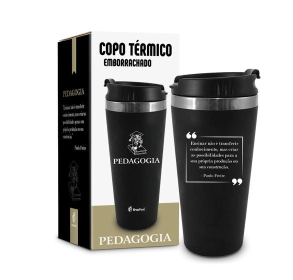 Imagem de Copo Térmico Emborrachado Curso Pedagogia 450ml