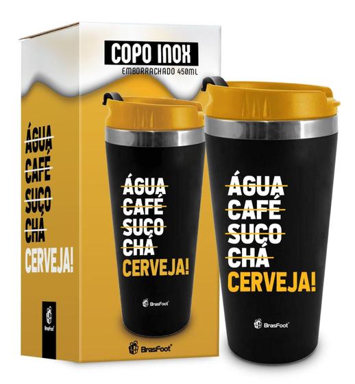 Imagem de Copo Térmico Emborrachado Só Cerveja Chopp 450ml