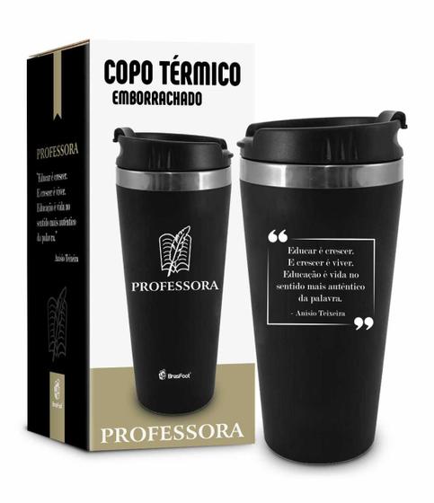 Imagem de Copo Térmico Fosco 450ML Emborrachado Profissão Professora