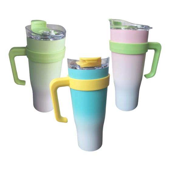 Imagem de Copo térmico garrafa com canudo 1,2 Litros Inoxidável para bebidas com tampa