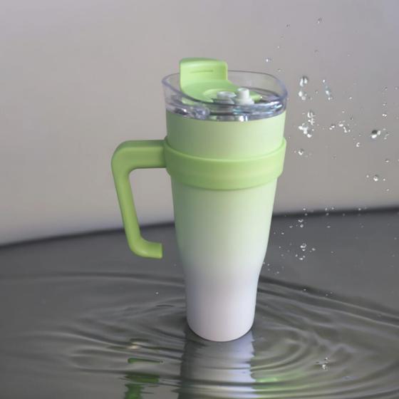 Imagem de Copo térmico garrafa com canudo 1,2 Litros Inoxidável para bebidas com tampa