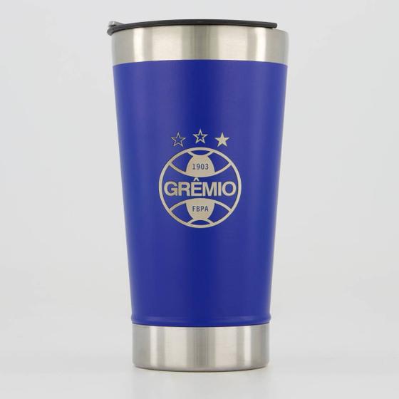 Imagem de Copo Térmico Grêmio Com Abridor 473ml Azul