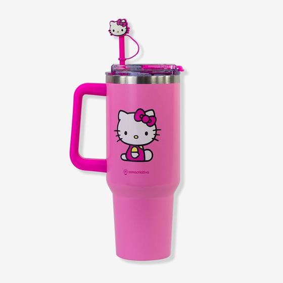 Imagem de Copo Térmico Hello Kitty Tumbler com Pingente 1,15L