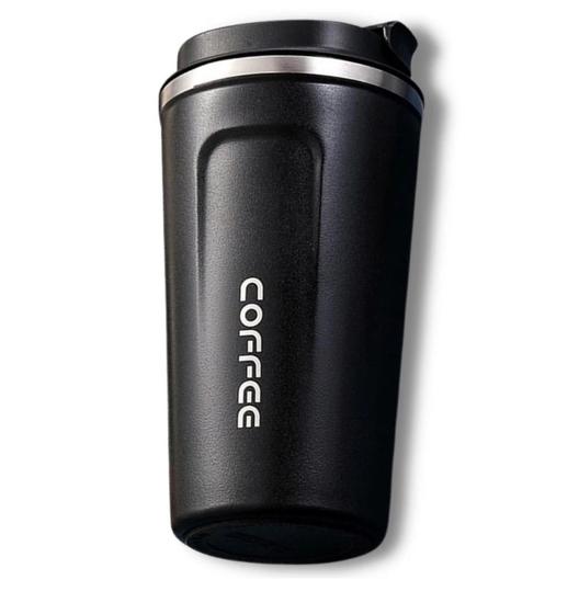 Imagem de Copo Térmico Inox Café Chá Anti-vazamento Vacuum 500ml Preto