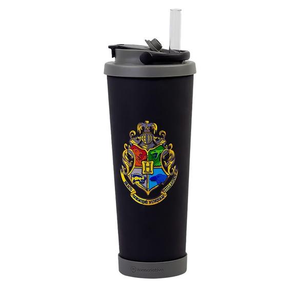 Imagem de Copo Térmico Inox com Canudo Harry Potter Spring Hogwarts 850ml 10026061 - ZonaCriativa