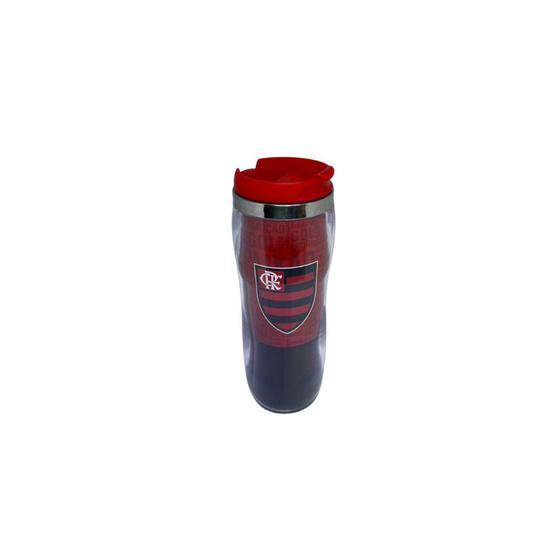 Imagem de Copo Térmico Inox com Tampa Flamengo mantém bebida gelada - Brasfoot