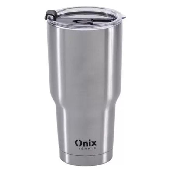 Imagem de Copo Térmico Inox com Tampa Onix 870ml